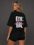 EVE GYM Girl Oversized Tee - EVEPEACH