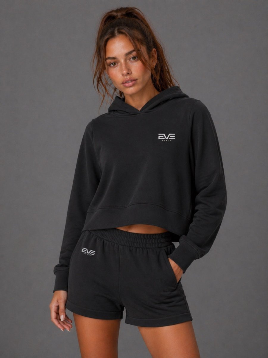 EVE SoftFlow Hoodie&Shorts Set — Relaxed Performance - EVEPEACH
